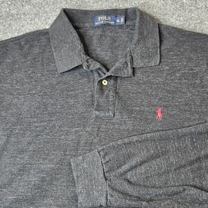 Polo Ralph Lauren‎ Men's Longsleeve Polo Shirt Size XL Gray Preppy Classic
